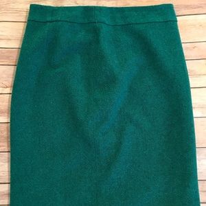 Heathered turquoise pencil skirt